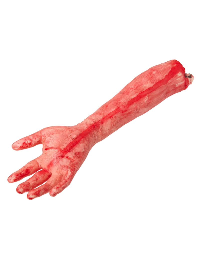 Abgehackter blutiger Arm   Blutiges Leichenteil für Halloween