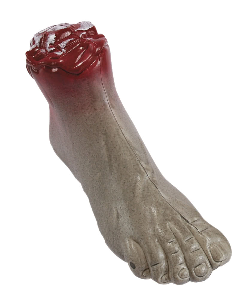 Abgehackter Zombie Fuß Dekoration Leichenteil Halloween