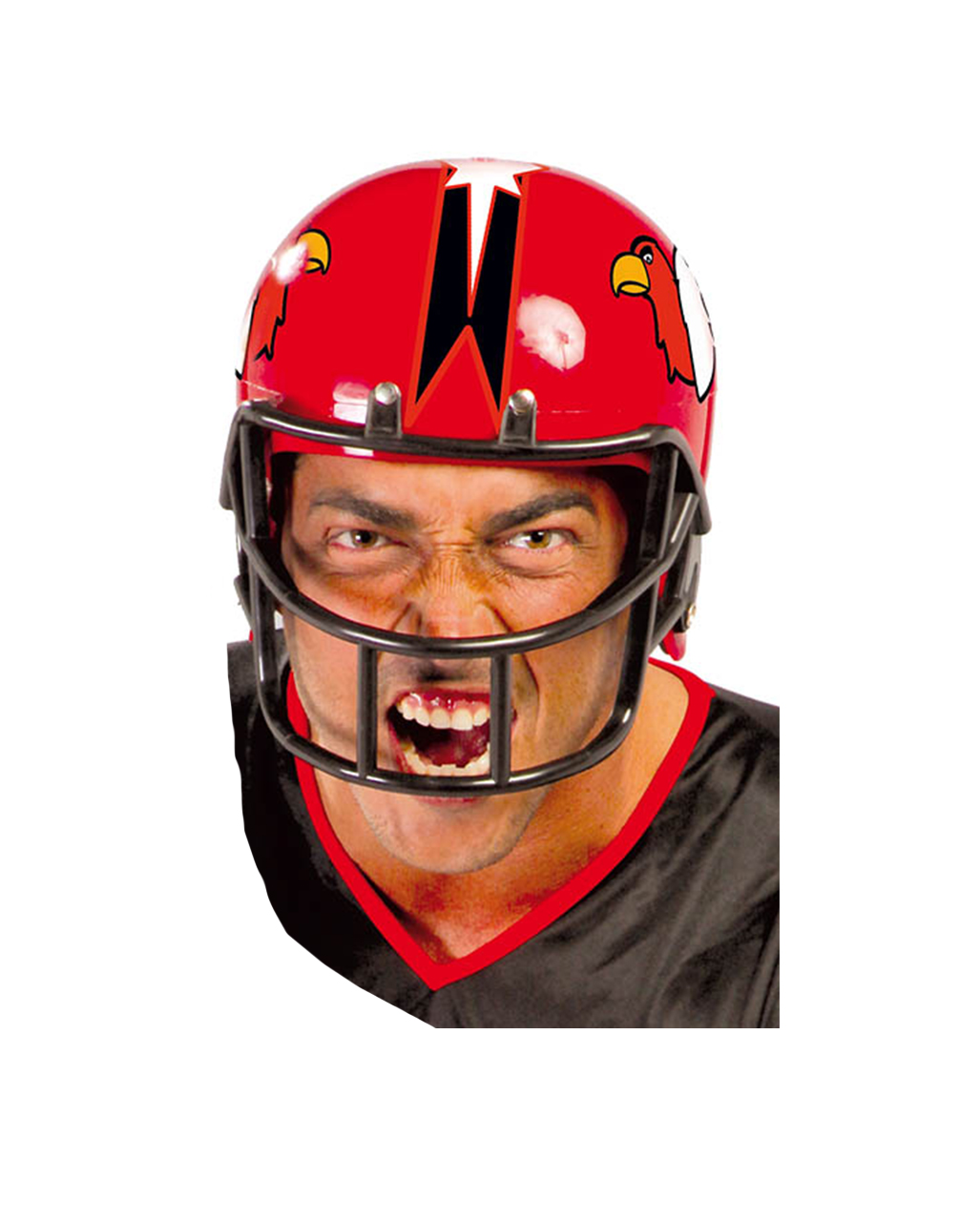American Football Helm rot Kostümzubehör