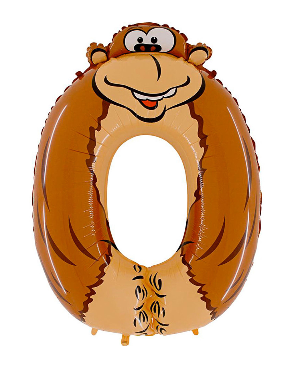 Animaloon Zahl 0 Gorilla Geburtstags Party Ballon