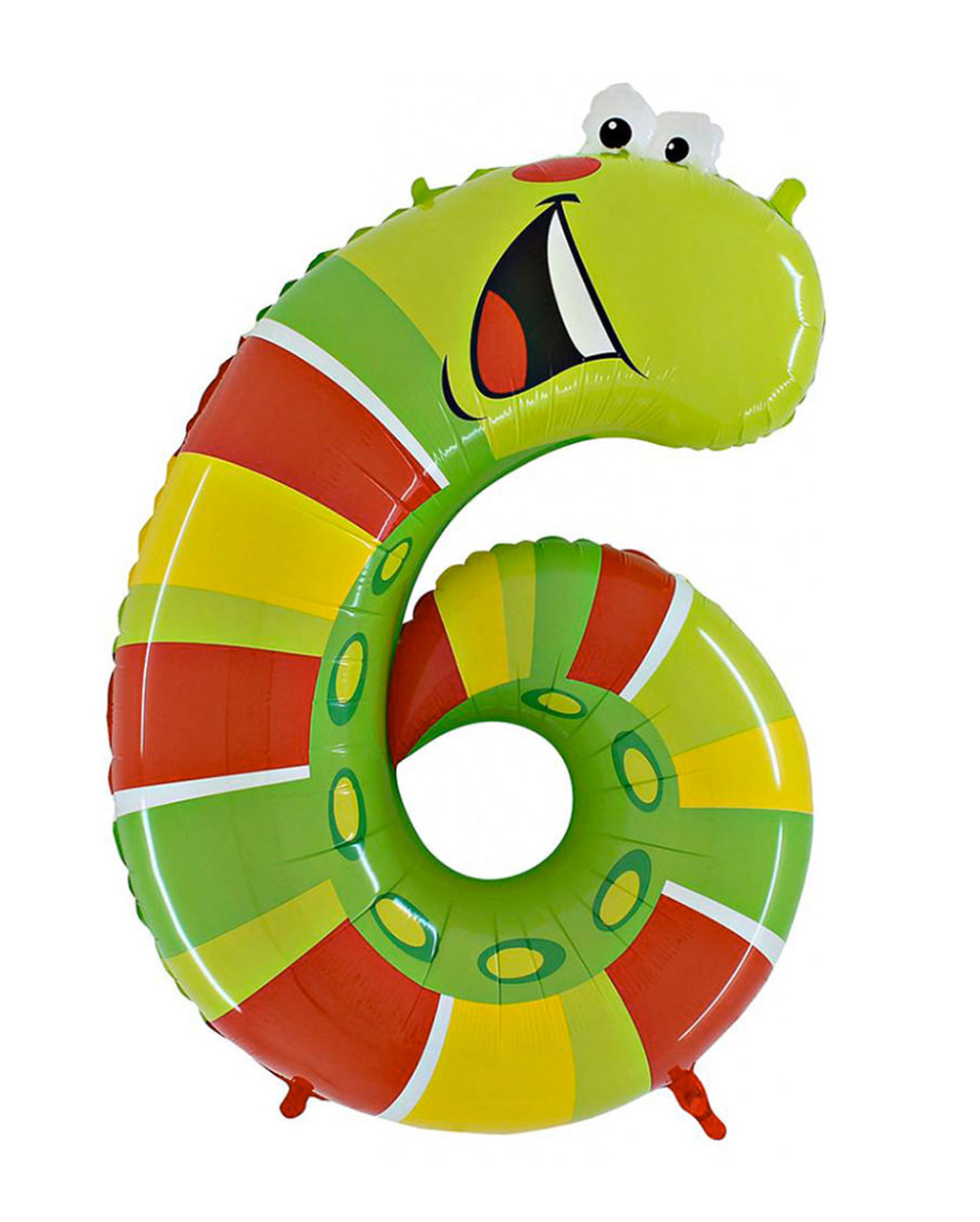 Animaloon Zahl 6 Raupe Tier Folienballon
