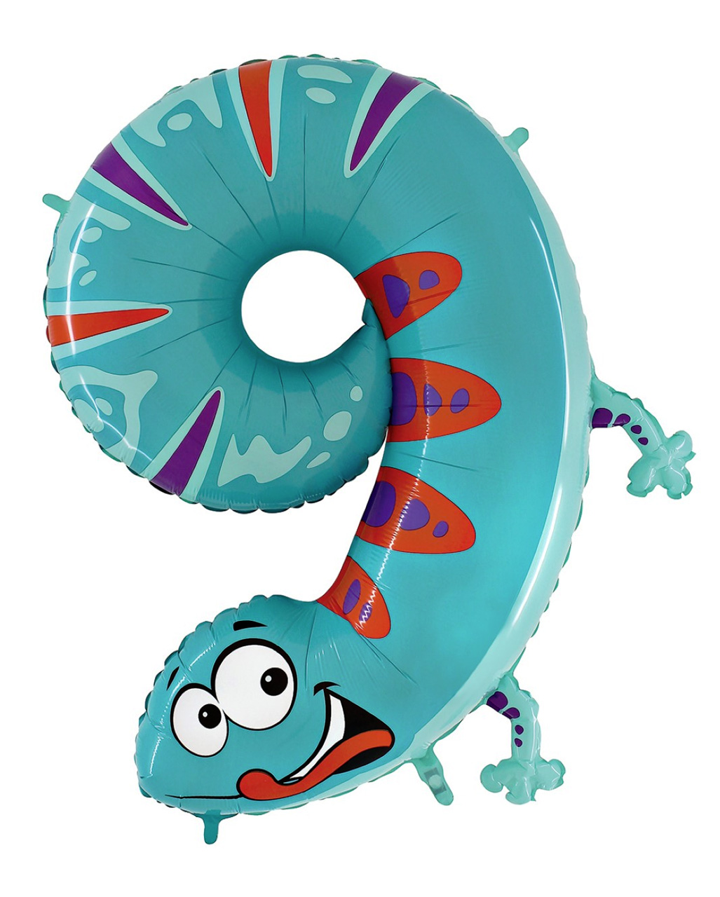 Animaloon Zahl 9 Gecko Geburtstags Party Ballon