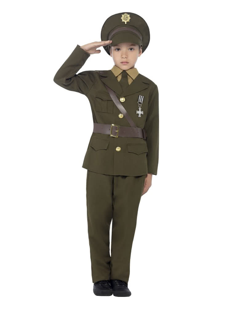 Army Officer Kinderverkleidung für Fasching & Karneval L
