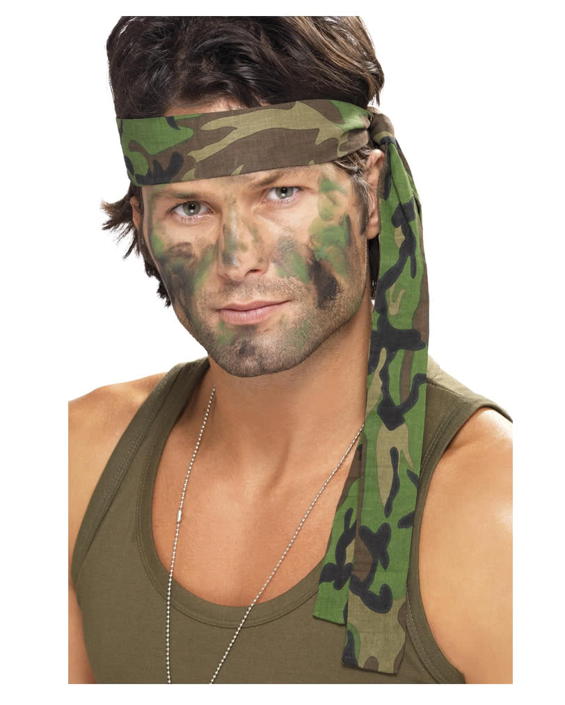 Army Stirnband camouflage   Soldat Kostümzubehör