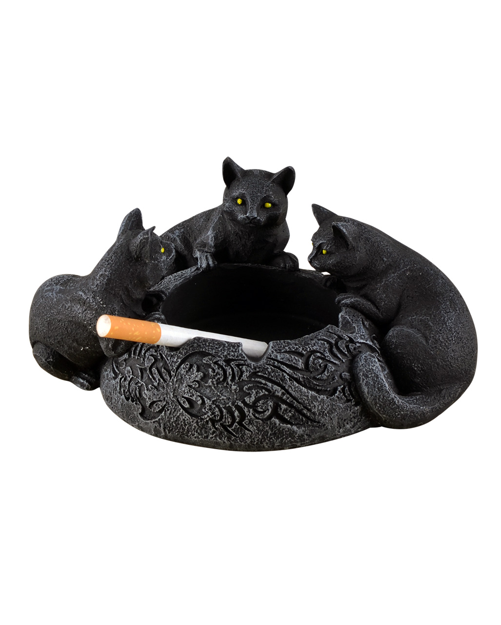 Ascher mit 3 Schwarzen Katzen ➤ Halloween-Deko