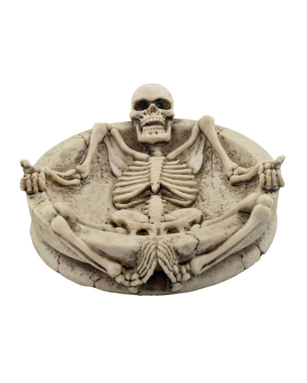 Aschenbecher mit liegendem Skelett ☠ Geschenkidee