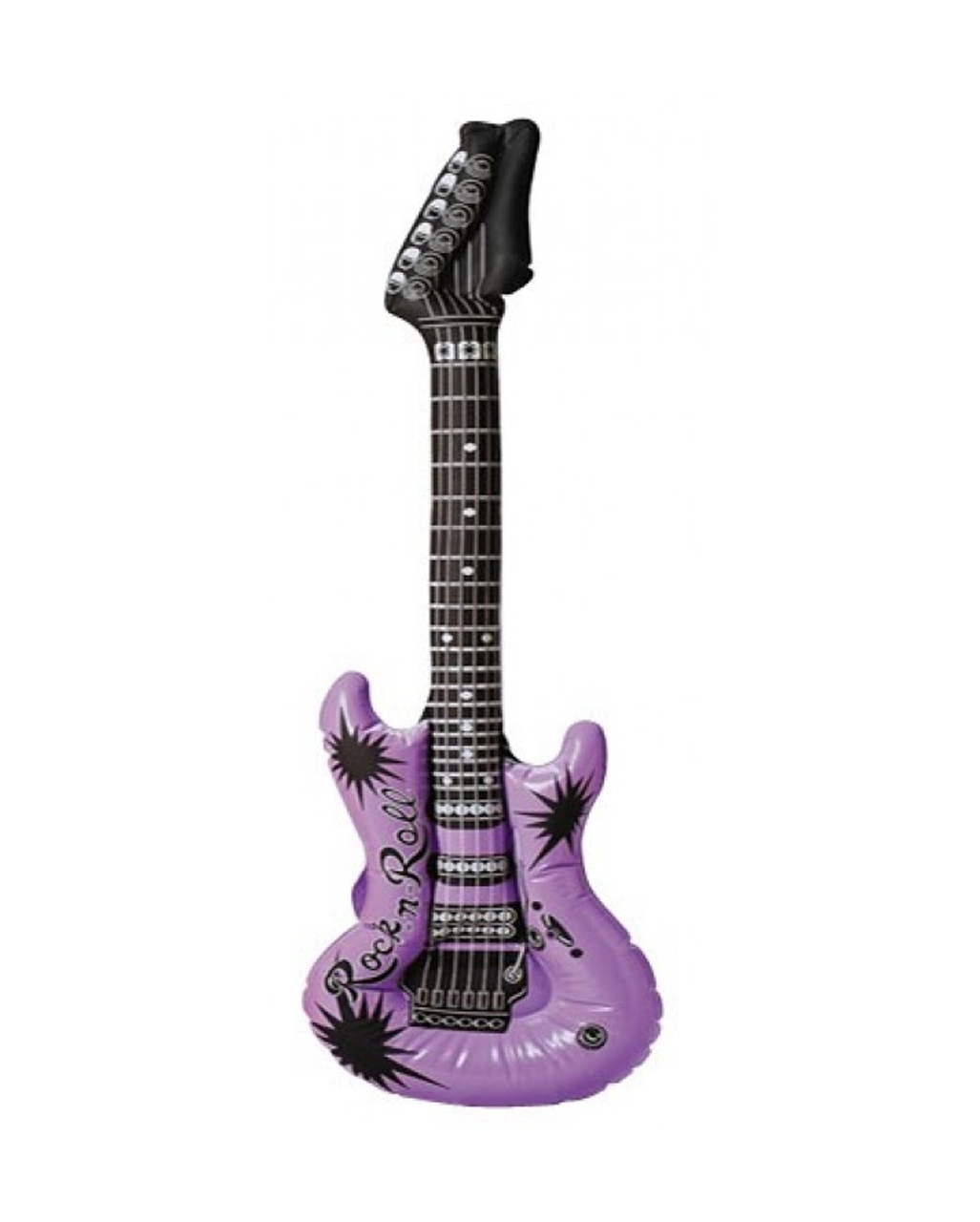Aufblasbare Rock Gitarre Violett als Kostüm Zubehör