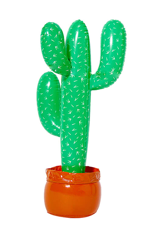Aufblasbarer Kaktus aus Vinyl Beachparty Deko