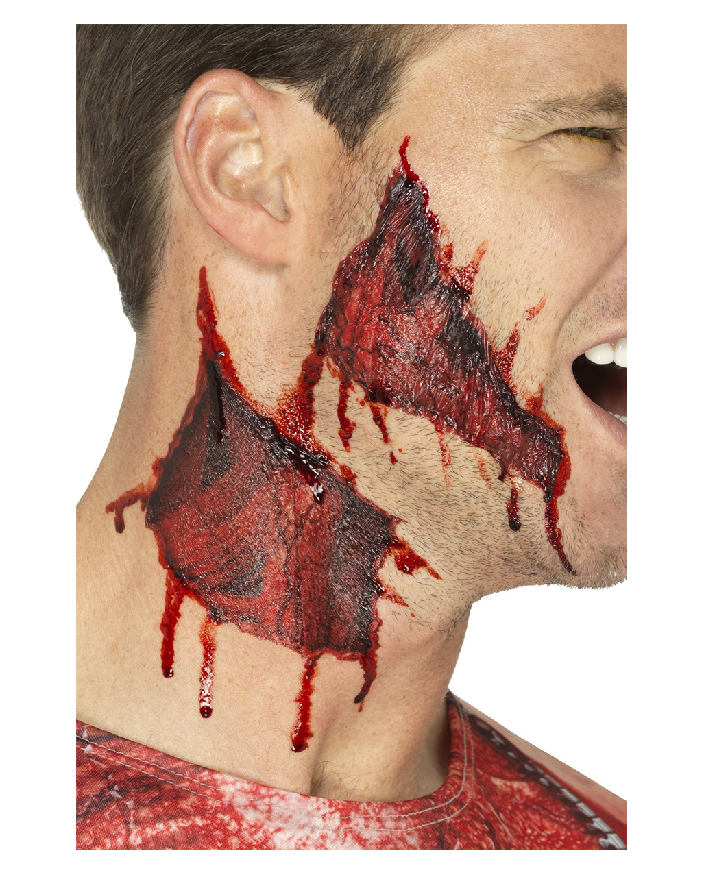 Aufgerissene Haut Klebetattoos für Halloween