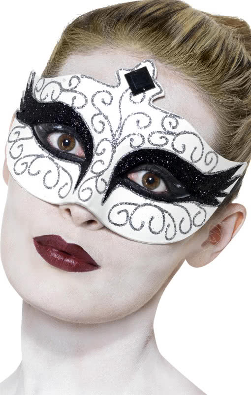 Augenmaske Gothic Swan Venezianische Augenmaske