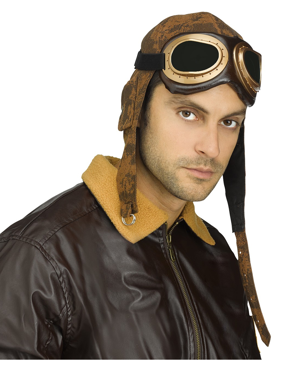 Aviator Fliegermütze mit Brille Kostümzubehör