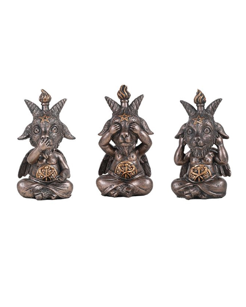 Baphomet Figuren - See, Speak, Hear No Evil ➤