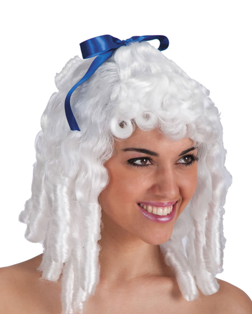 Barock Perücke Josephine weiß Günstige Rokoko & Barock Perücken