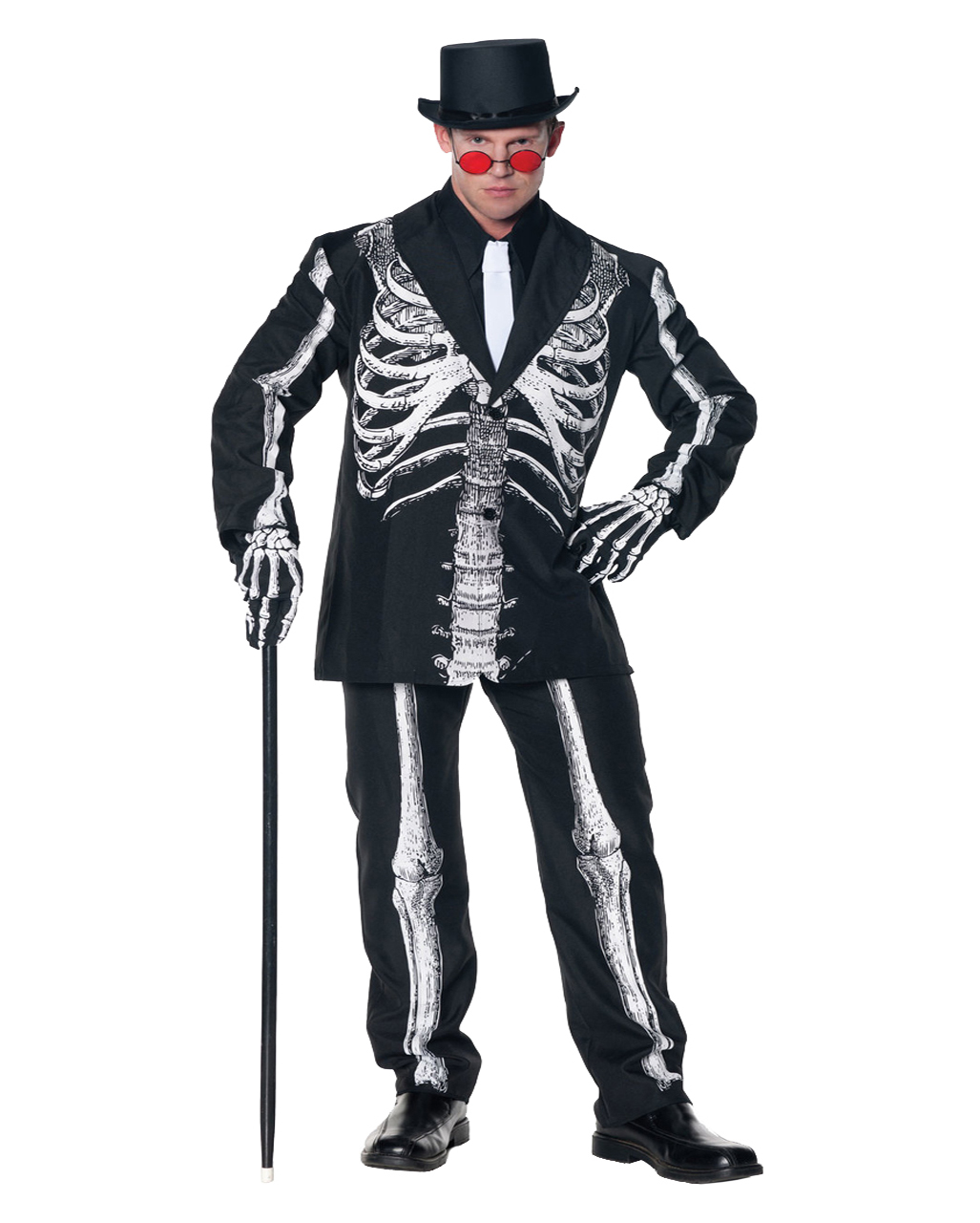 Skelett Kostüm Anzug Plus Size für Day of the Dead XL