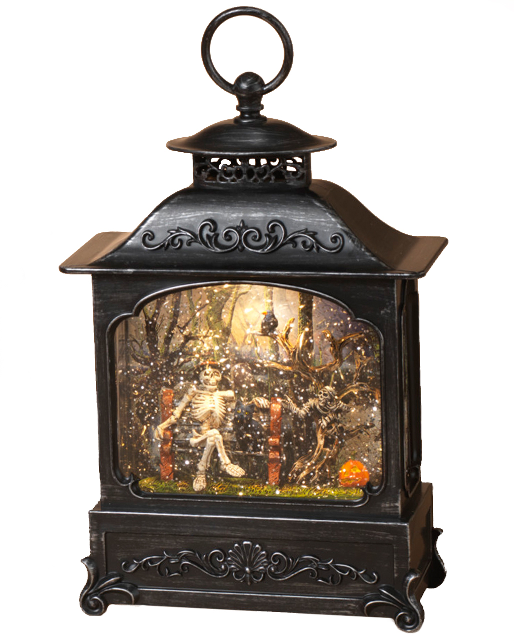 Beleuchtete Laterne Halloween Skelett ? als Deko