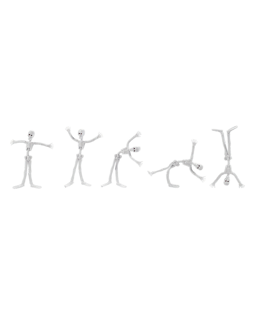 Biegsames Mini Skelett 13 cm Halloween Tischdeko