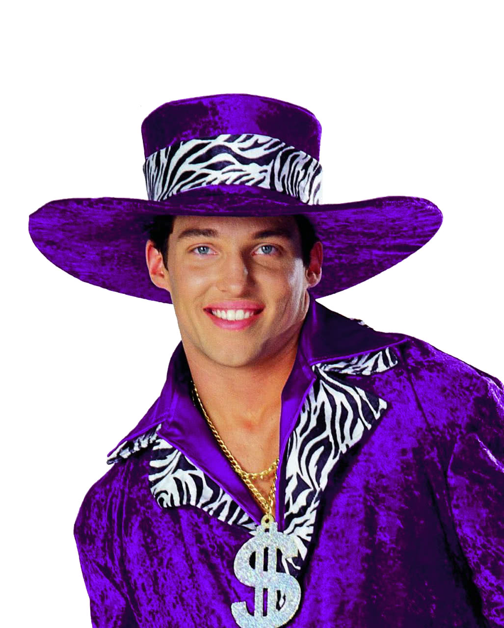 Big Daddy Rapper Hut violett  Hip-Hop Zubehör