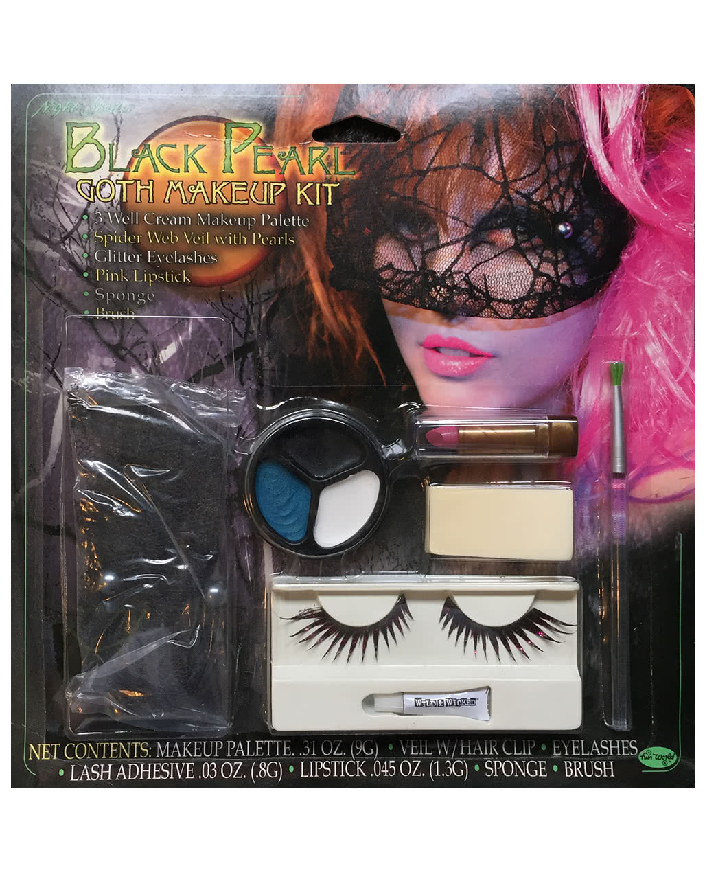 Black Pearl Gothic Make-up Kit für Halloween