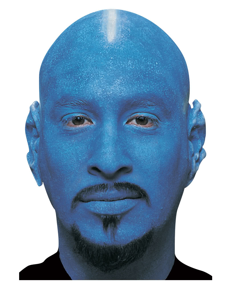 Glatzenfolie blau Glatze selber schminken
