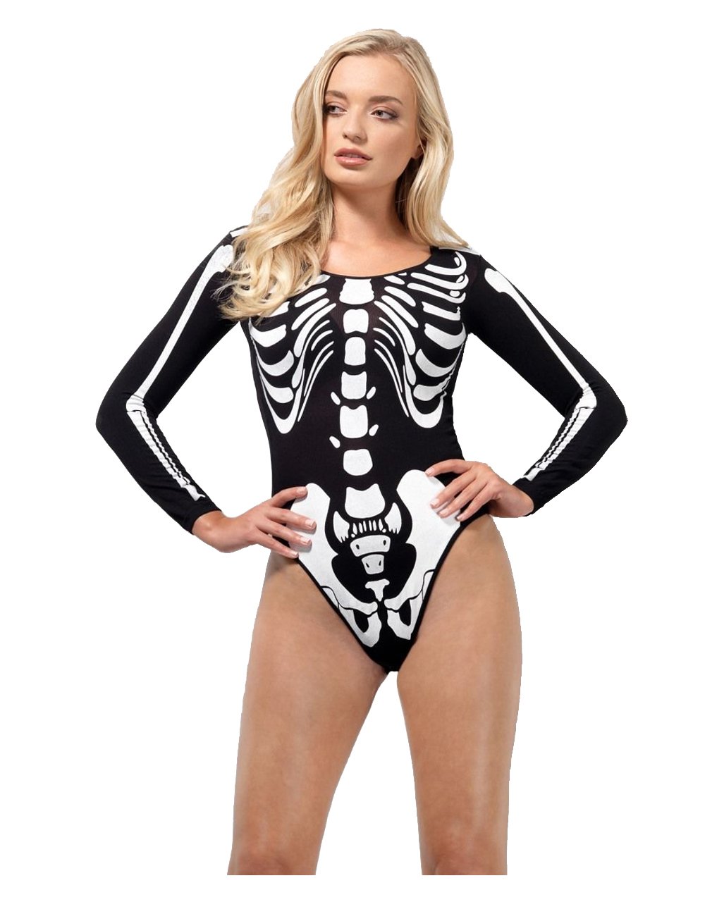 Blickdichter Skelett Langarm Body jetzt kaufen