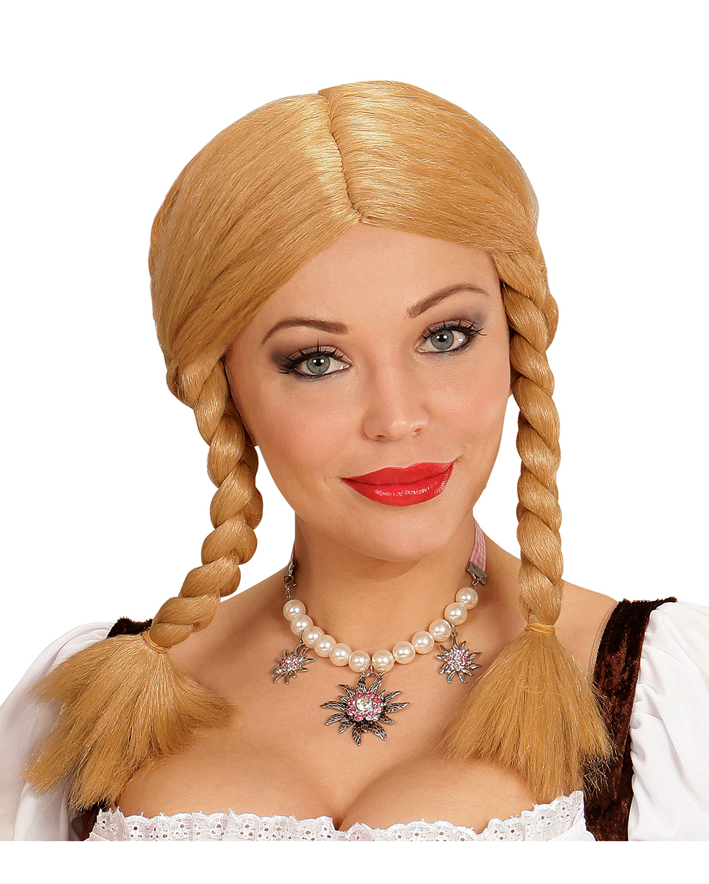 Blonde Perücke Wendy mit Zöpfen für Fasching!