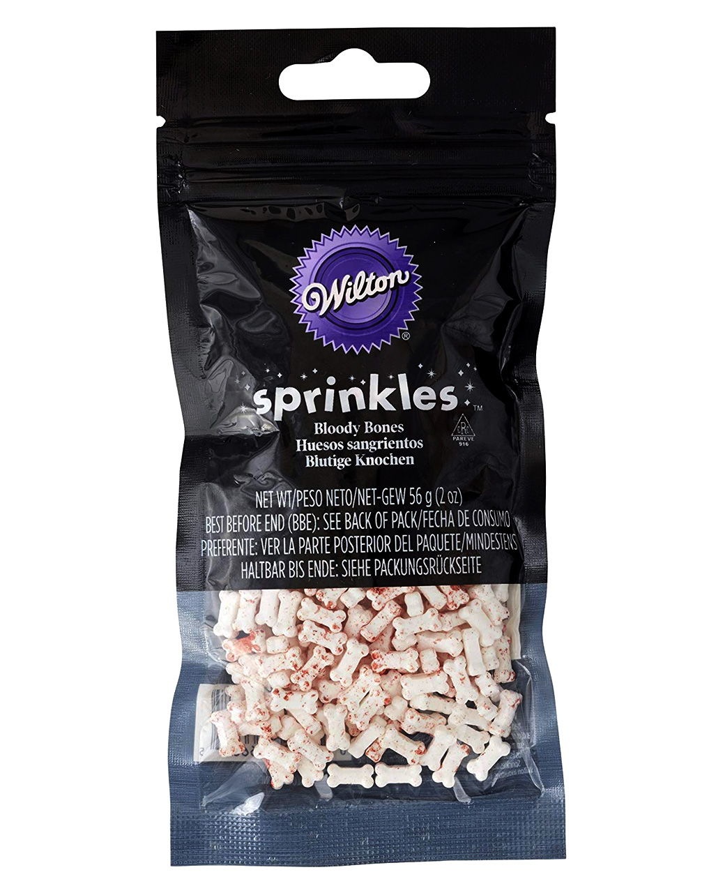 Blutige Knochen Zuckerdeko für Halloween Muffins