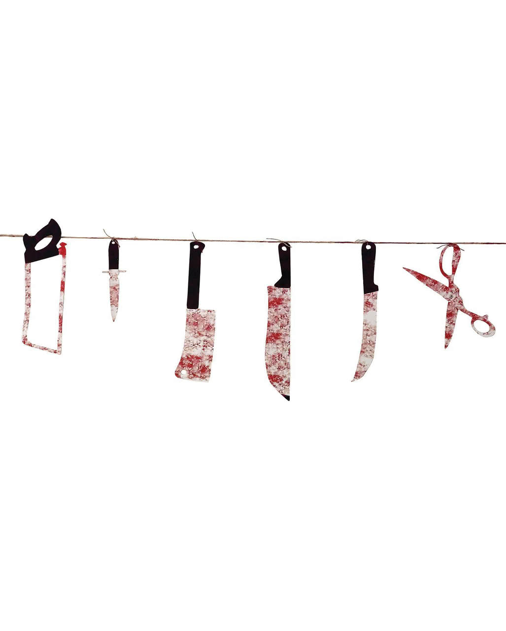Blutige Werkzeug Girlande als Halloween Girlande zum dekorieren