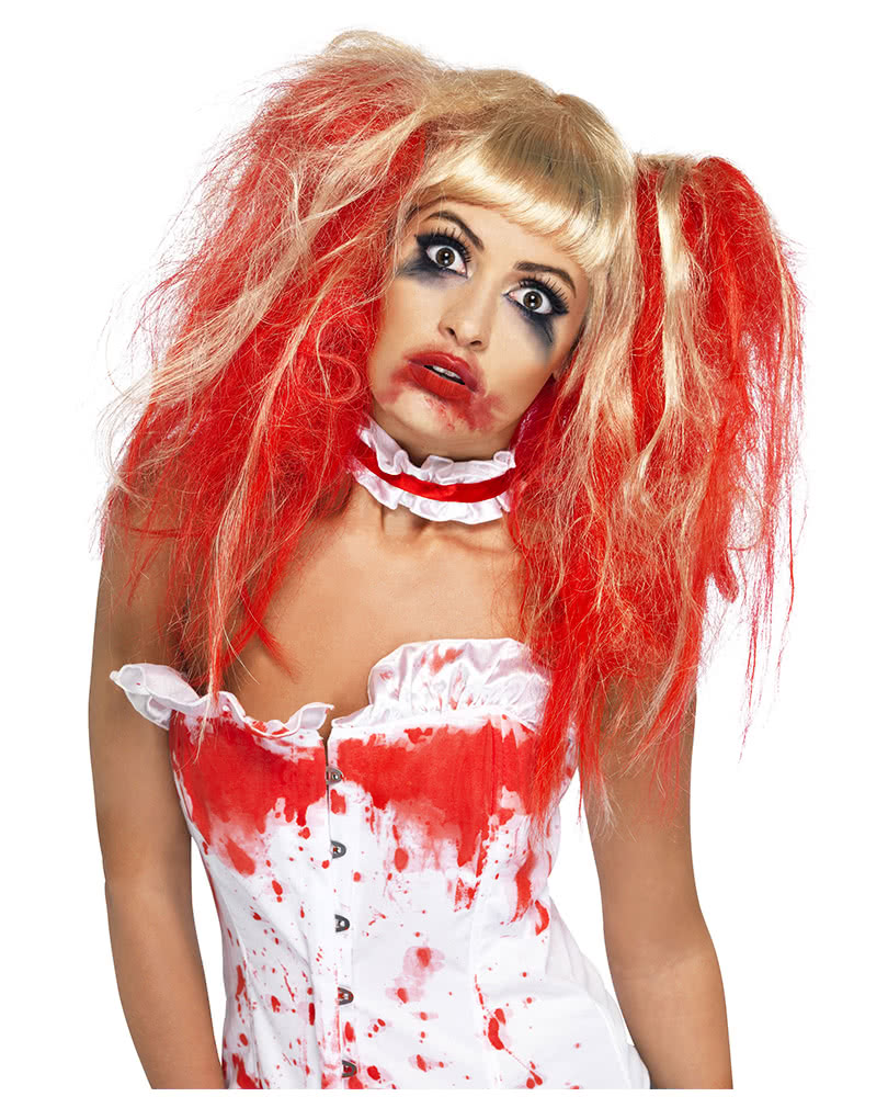 Blutige Zopf Perücke  Zombie Perücke für Mädchen