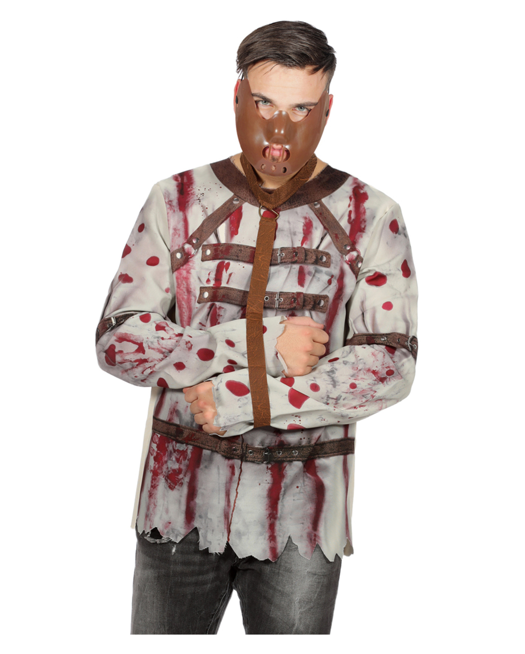 Blutiges Kostümshirt Zwangsjacke Herren kaufen 54