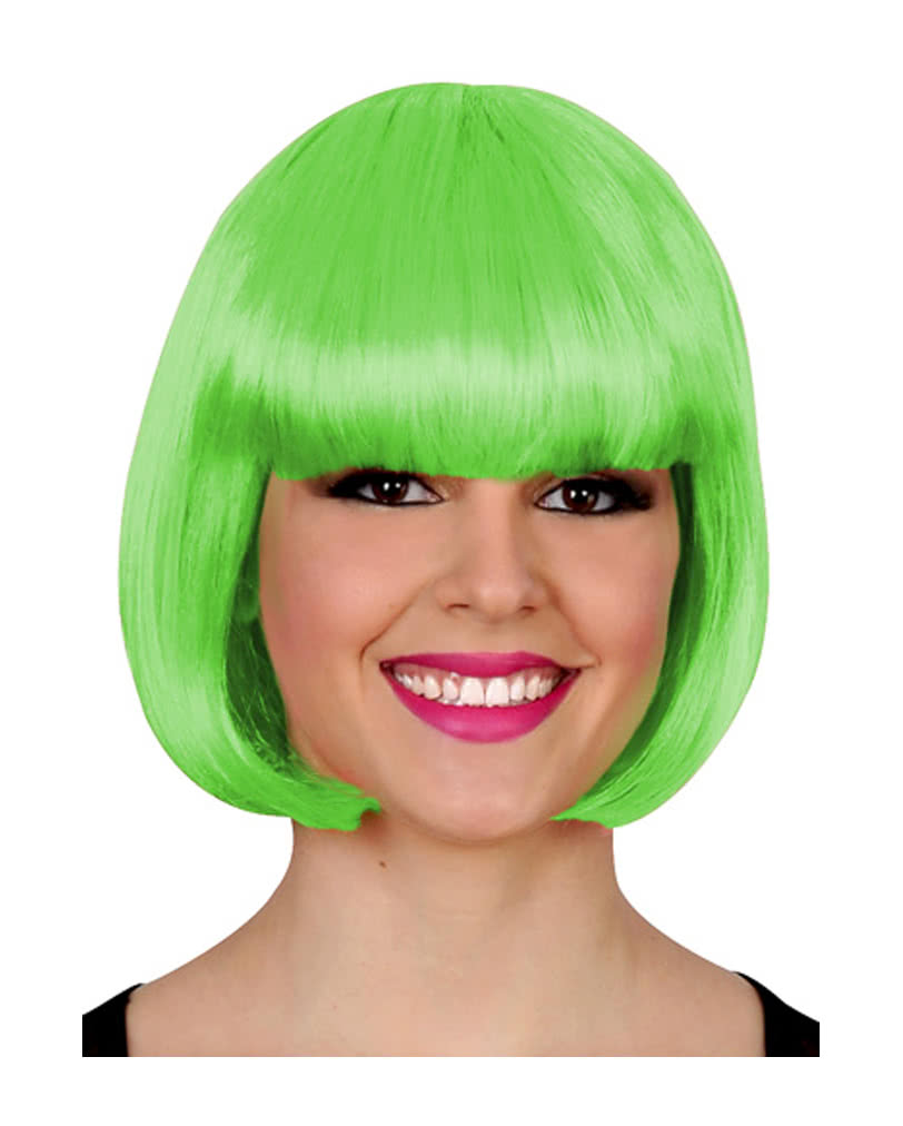 Bob Perücke Neongrün Techno Damenperücke