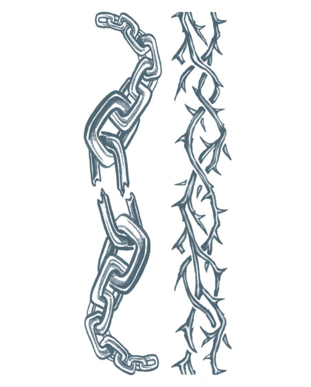 Body Bands Klebetattoo Chained für Knast Kostüme