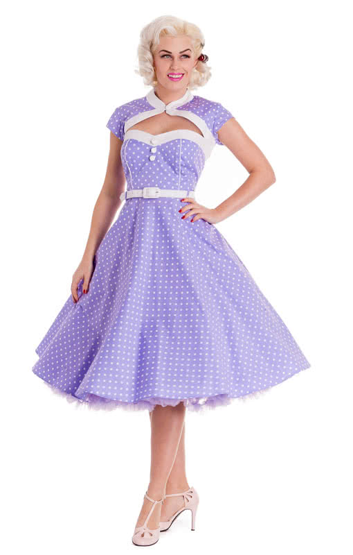 Petticoat Kleid mit Bolero Rockabilly Kleid Polka Dot Kleid XS / 34