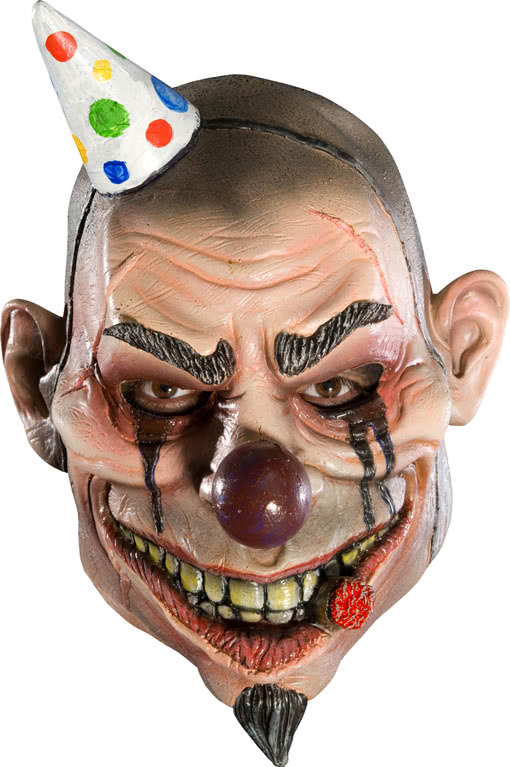 Boozo Vinyl Maske böser Clown Maskefiese Narr Maske