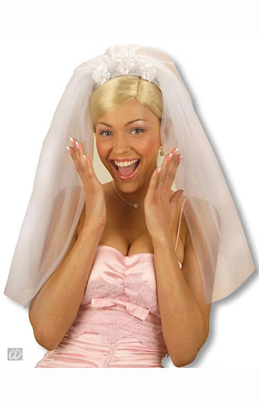 Brautschleier mit Rosen Hochzeits Kostüm