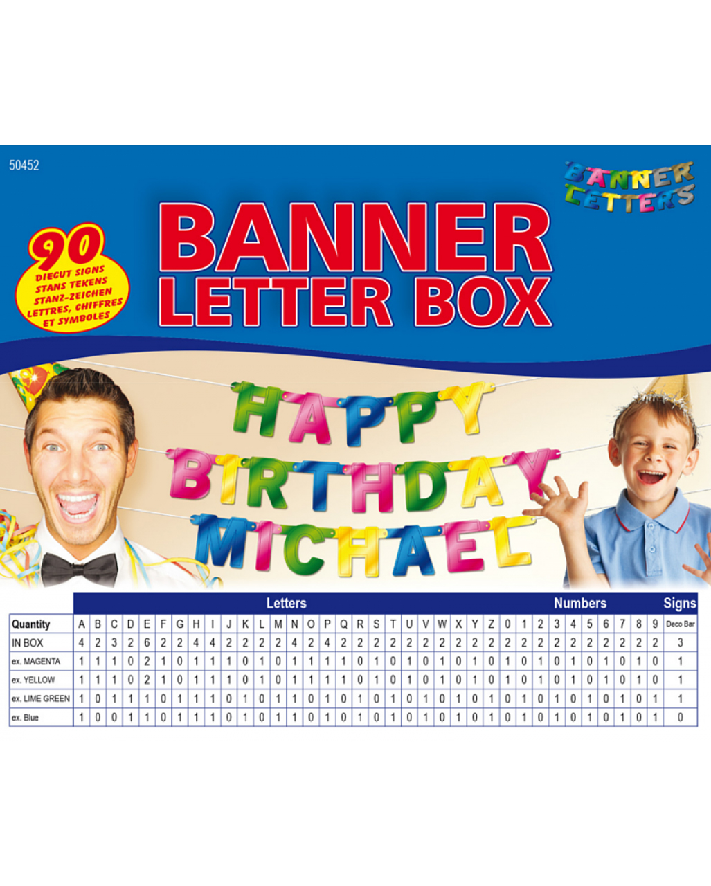 Buchstabengirlande 90-tlg. Party Deko kaufen ❤