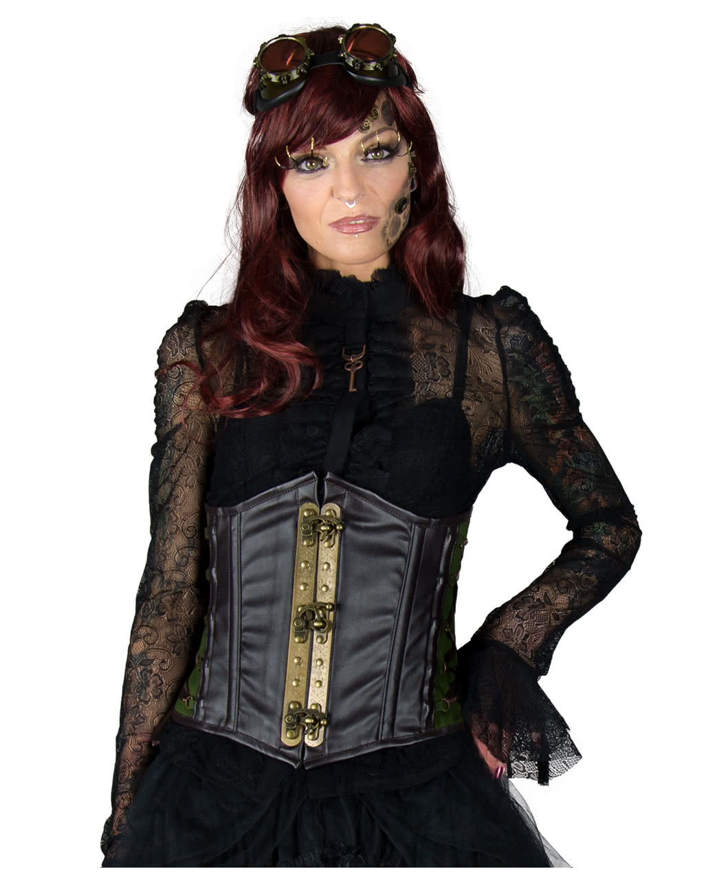 Burleska Unterbrustcorsage Vintage Gothic- & Steampunk Corsage L
