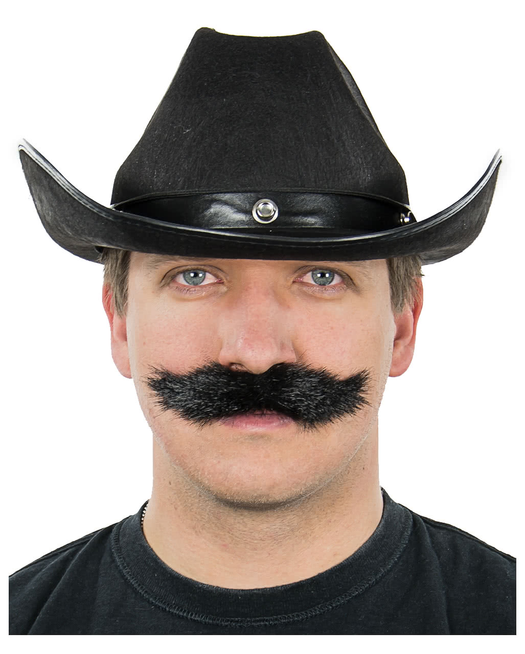 Schnauzbart Schwarz   Realistischer Kunstbart