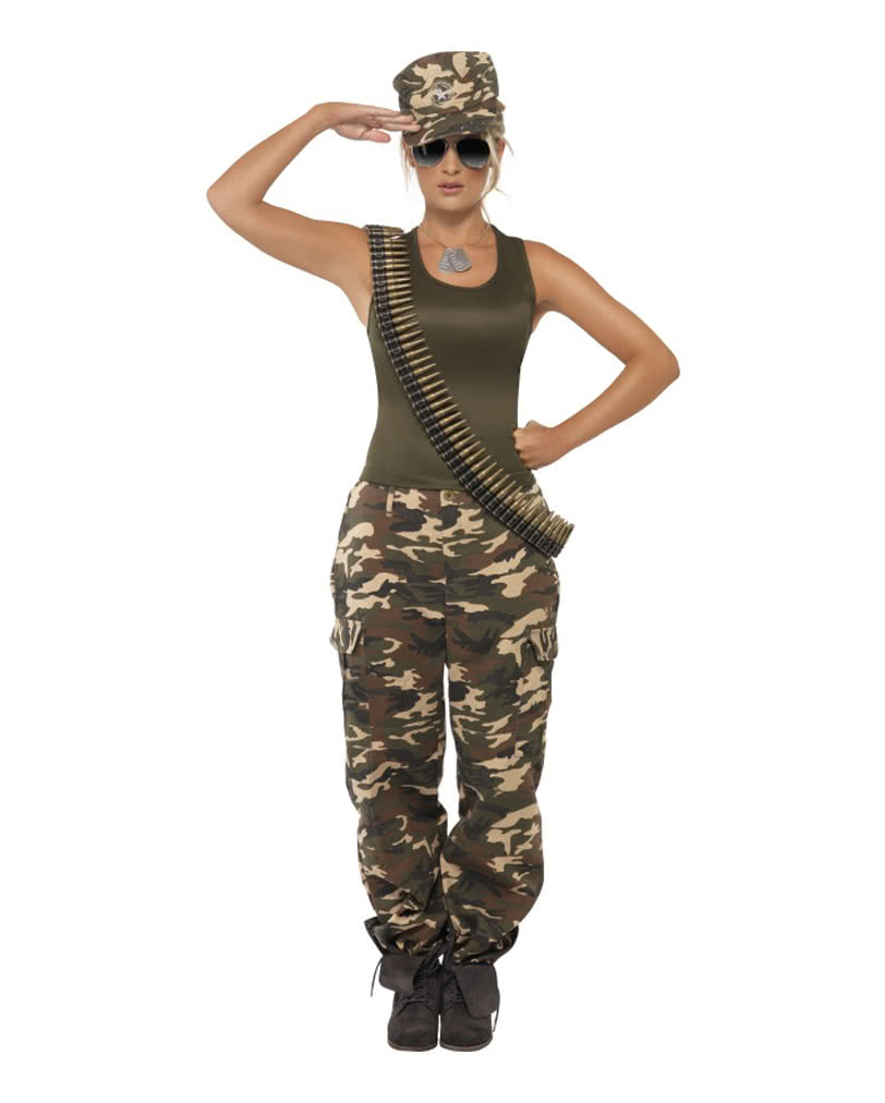 Camouflage Damen Kostüm   Sexy Army Outfit für Damen M