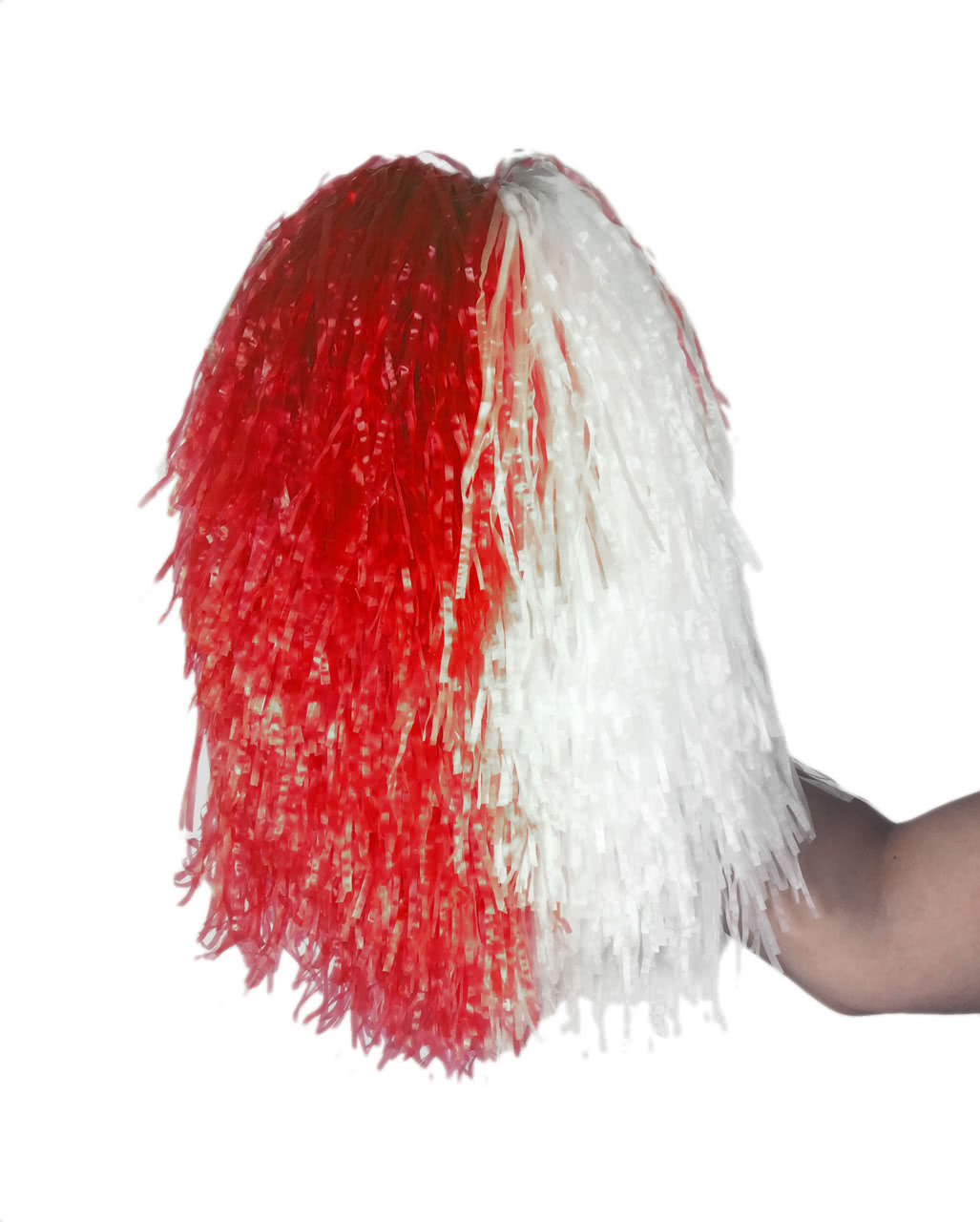 Cheerleader Pompon rot-weiß ❋ bestellen