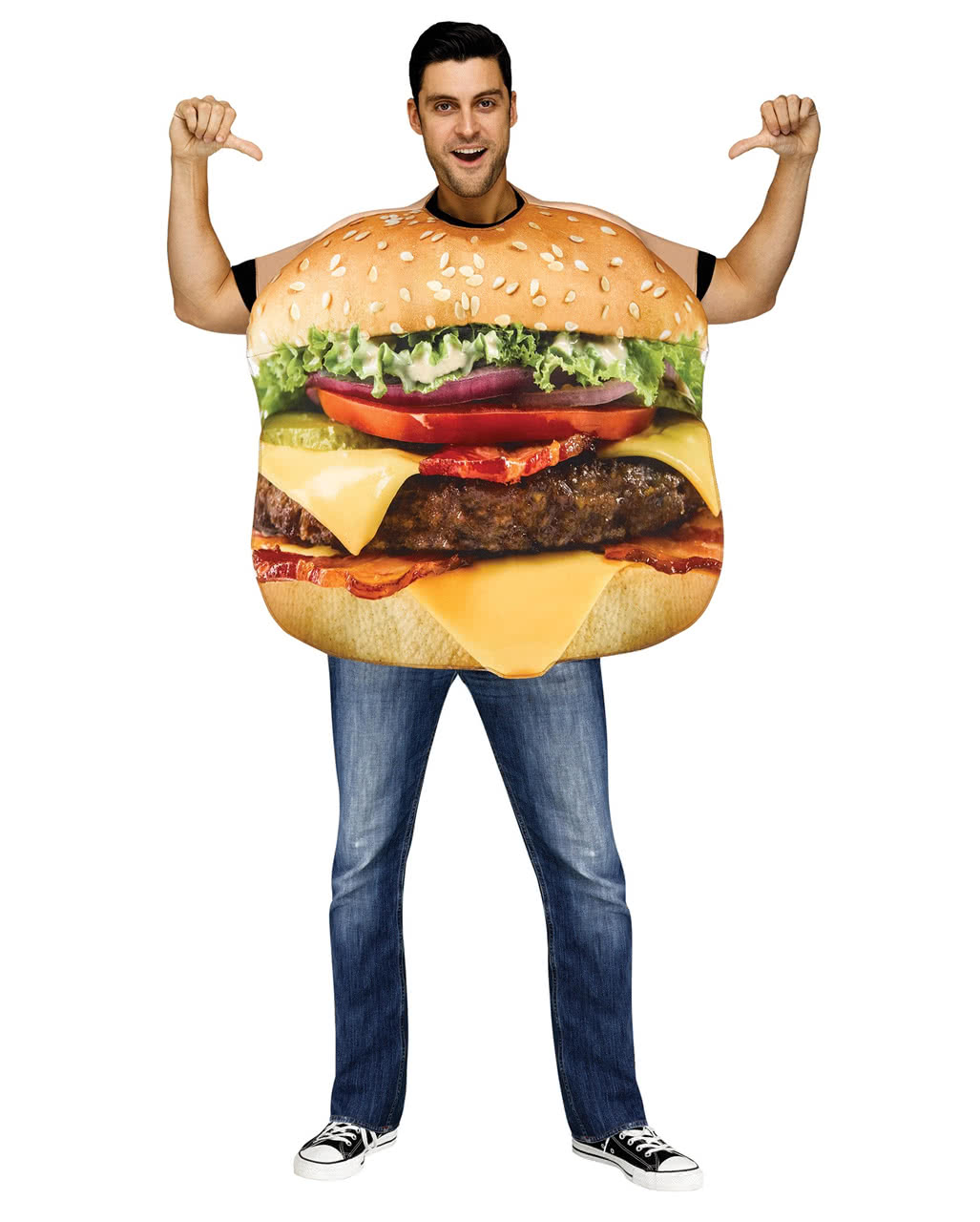 Cheeseburger Kostüm Deluxe für Karneval One Size