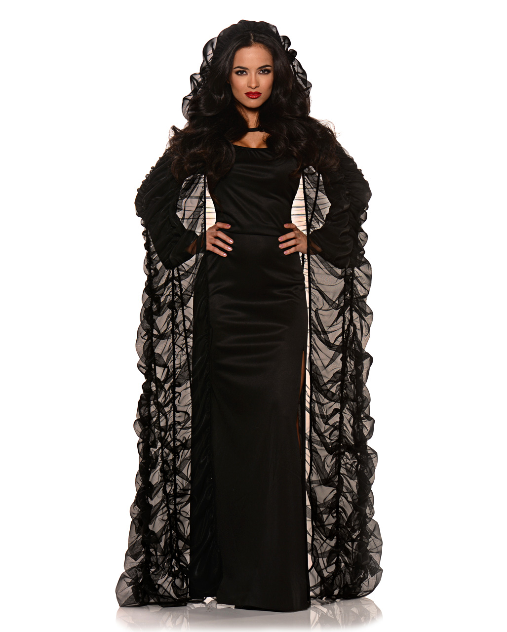 Chiffon Umhang mit Kapuze Halloween Cape