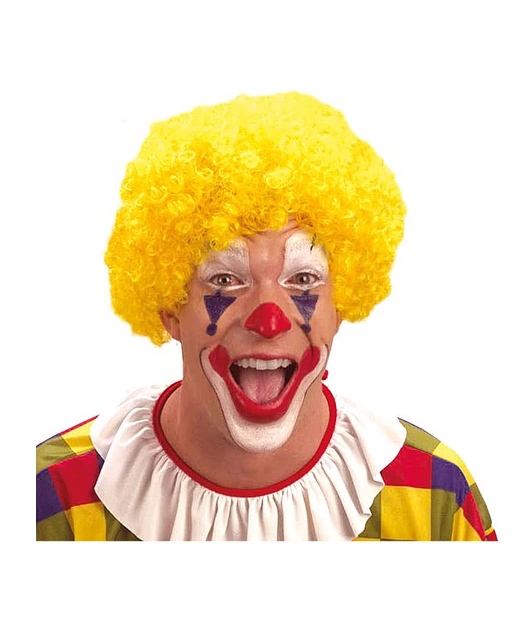 Clowns Perücke gelb für Karneval
