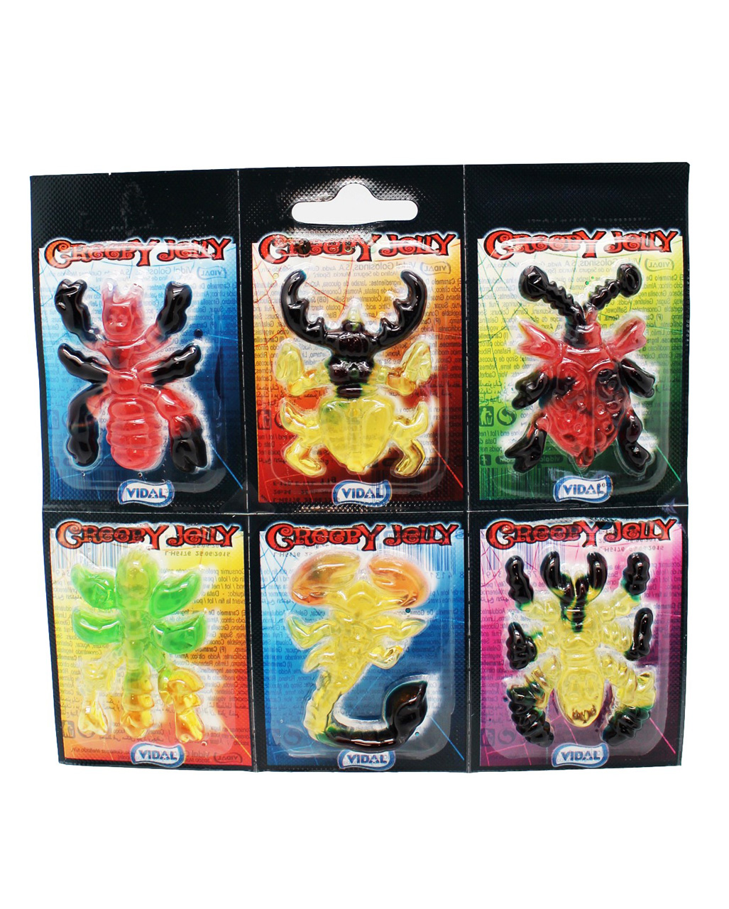 Creepy Jelly Fruchtgummi Insekten 6 St. für Halloween