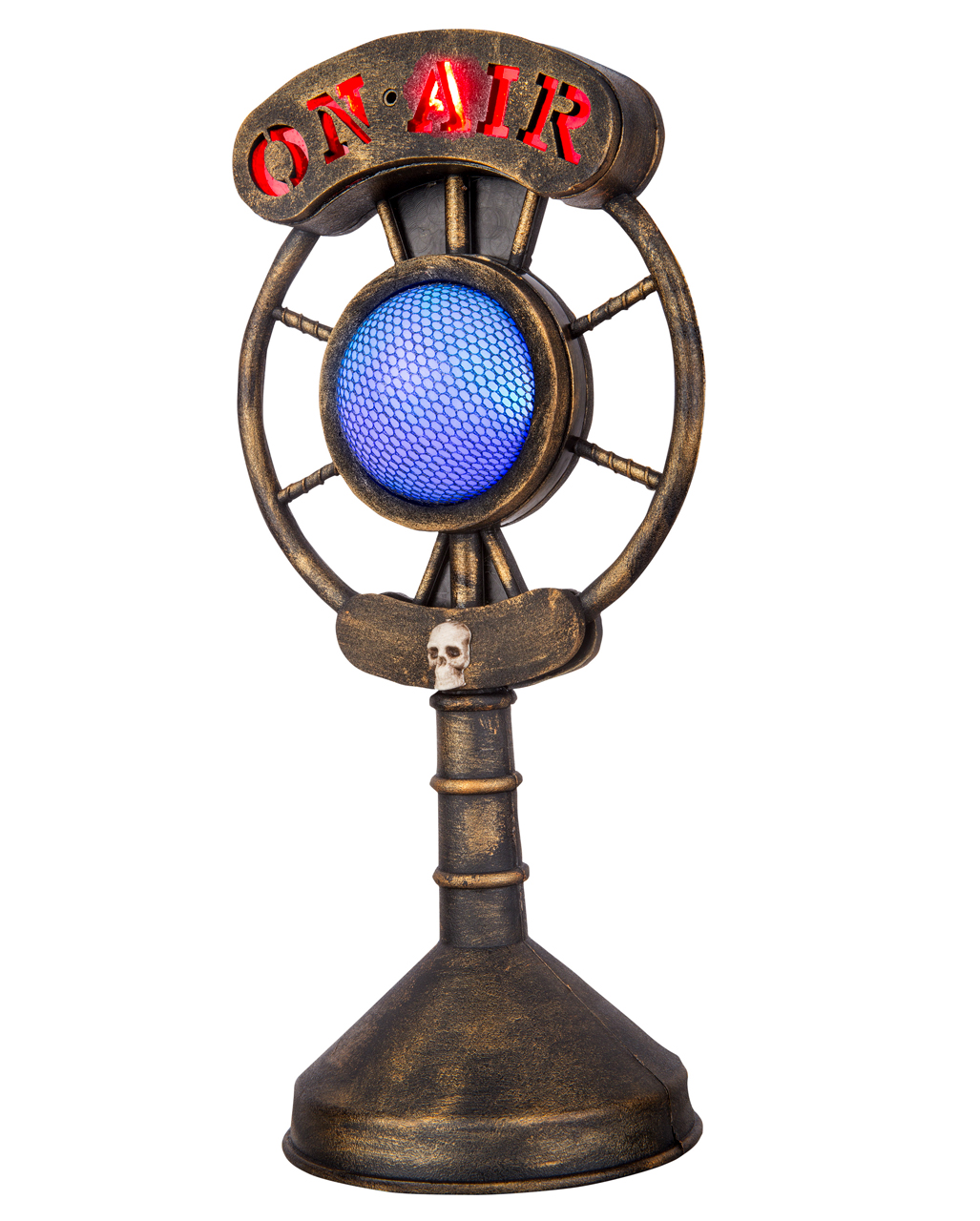 Creepy Old Mikrofon mit Sound Halloween Deko