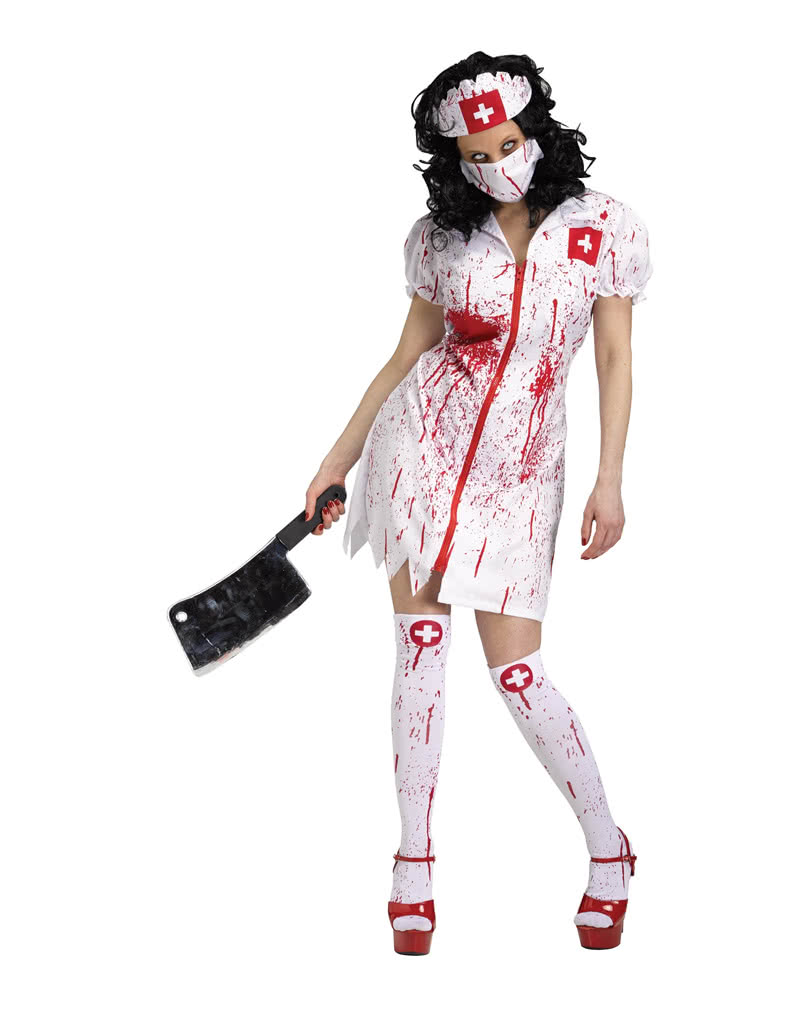 Cursed Nurse Krankenschwester Kostüm Zombie Krankenschwester Kostüm S/M