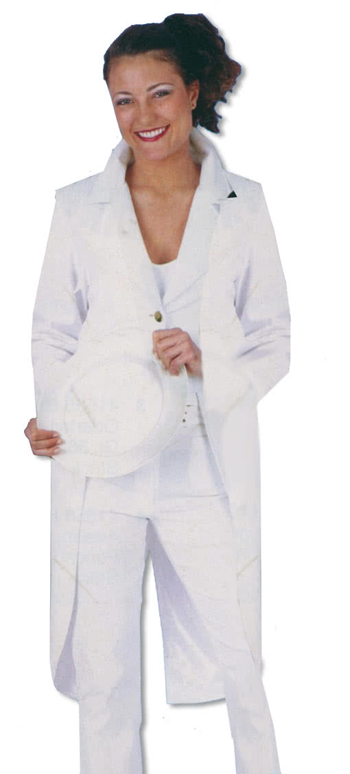 Damenfrack weiß   Schicke Jacke für Frauen XXL / 44