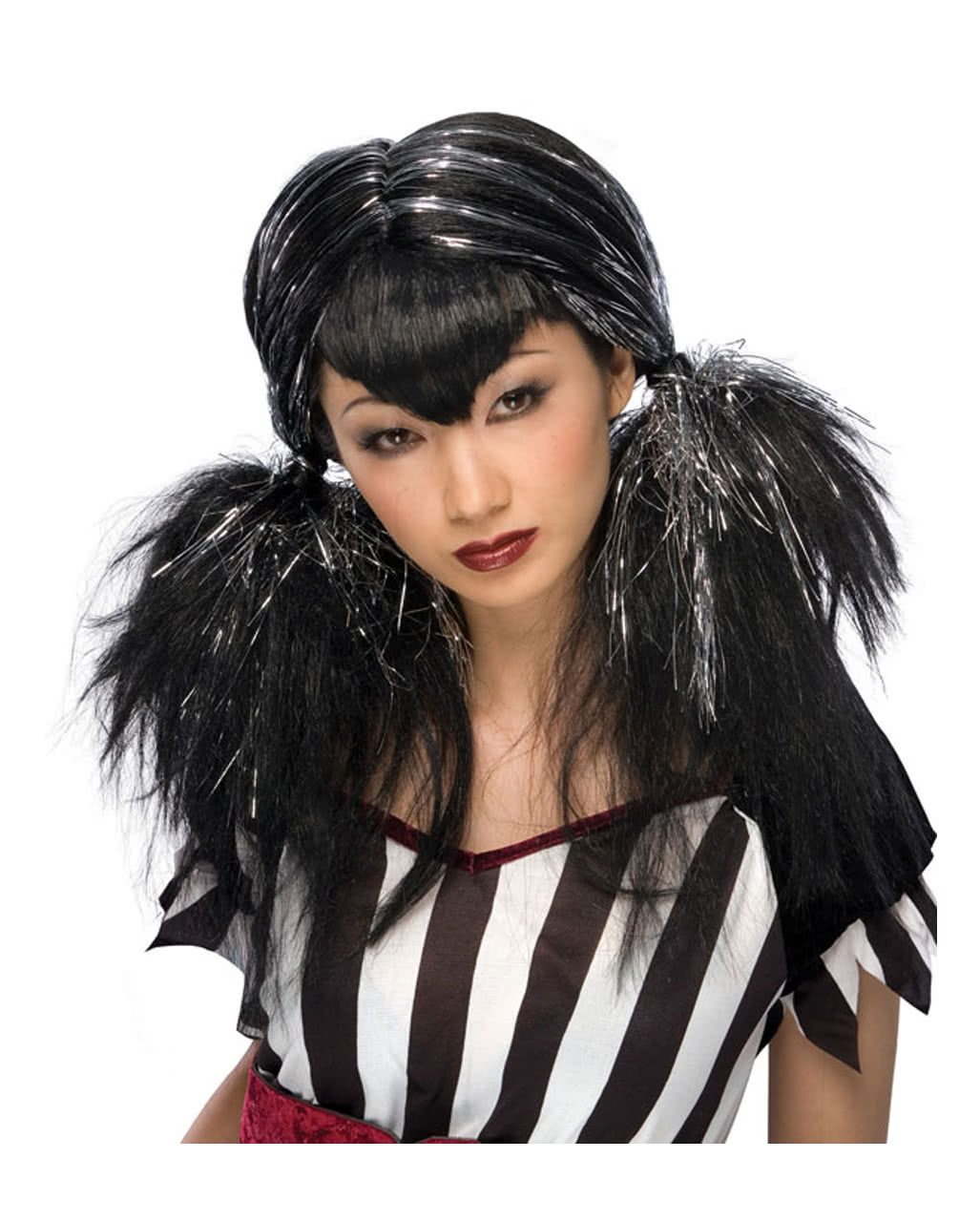 Dark Angel Perücke schwarz / silber  Manga & Gothic Lolita Perücke