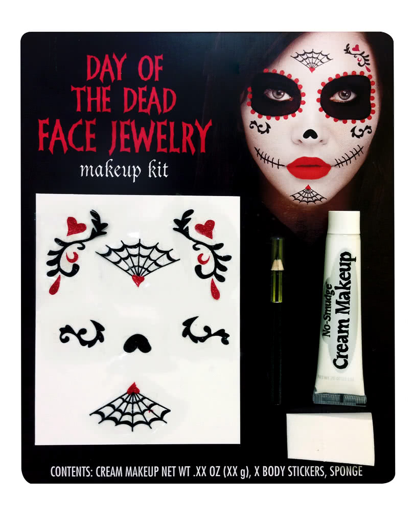 Day Of The Dead Make-up Kit   Dia de Muertos Make-up & Sticker