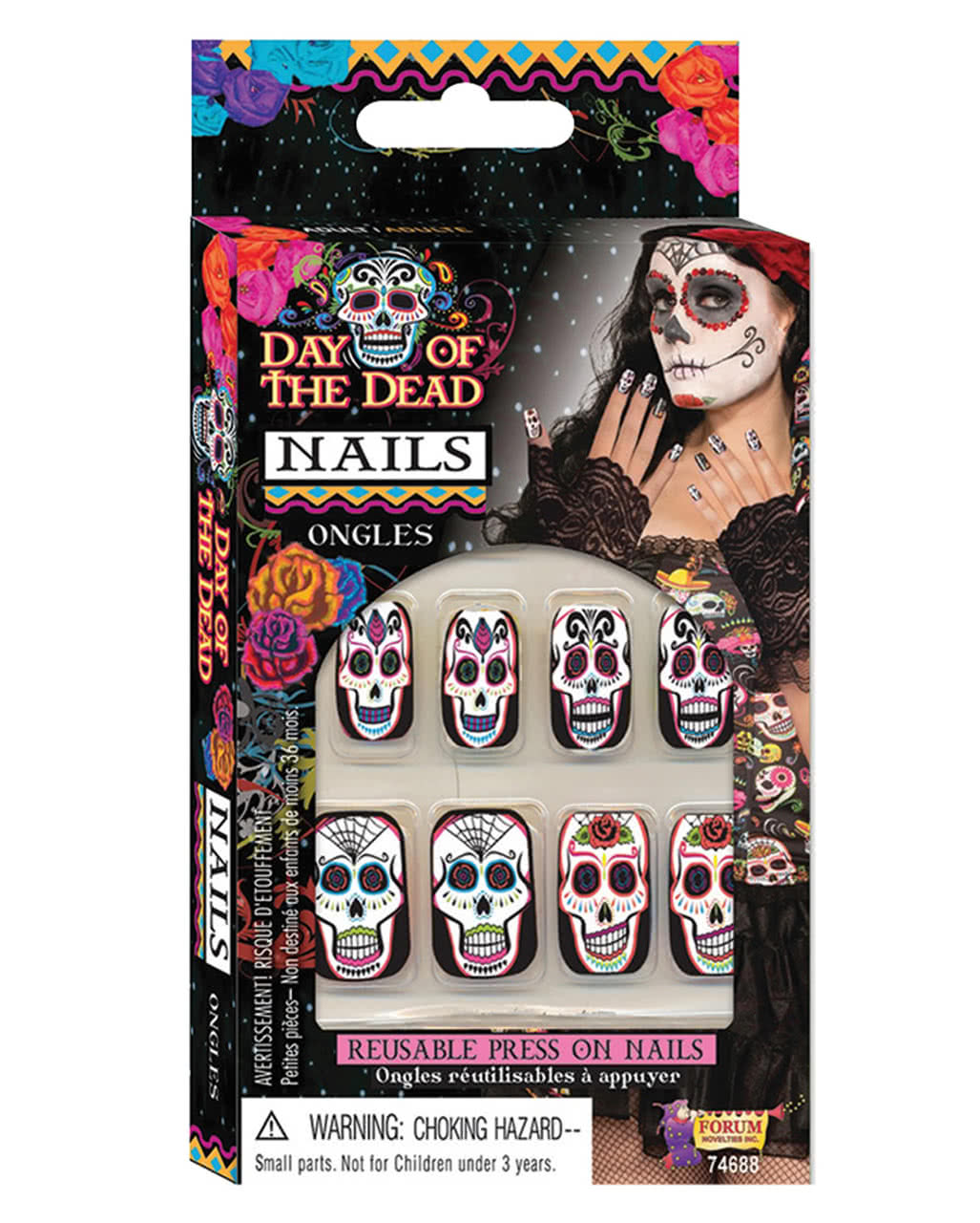 Day of the Dead Fingernägel  Sugar Skull Nails