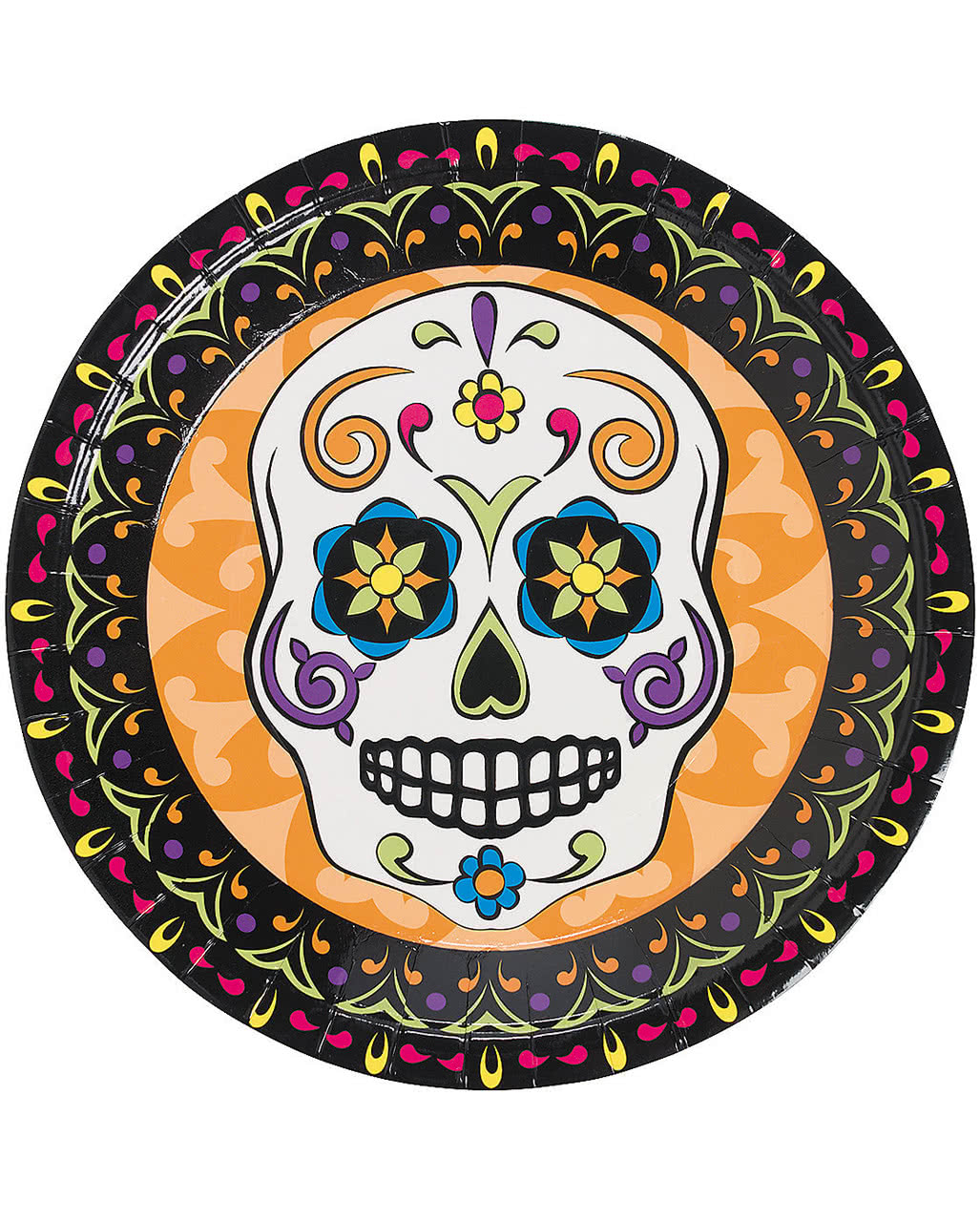 Day of the Dead Pappteller 8 St. Halloween Partygeschirr